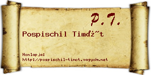 Pospischil Timót névjegykártya